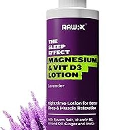 Magnesium & Vitamin D3 Lotion (Lavender) for Sleep & Muscle Relaxation, enhanced with Epsom Salt, Arnica, Niacin, Almond Oil & Ginger. Hydrating & Non-Sticky. Magnesium Oil Replacement.-82