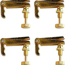 ELBME String Adjuster, 4Pcs Wear Resistant Metal Violin Fine Tuner Easy Installation for 1/2 Violins (Gold)-image-42