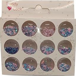 SNOOGG Trendy Look Professional Nail Decoration Glitters Resin art glitters, Jewellery making, DIY Craft (Style 3)-image-5