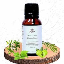 YOGEE Organic Hydrosol Oral Shots Elixir | For Healthy Hair | Gamla, Brahmi, Curry Leaf, Nettle | For Men and Women | 20 ml-43