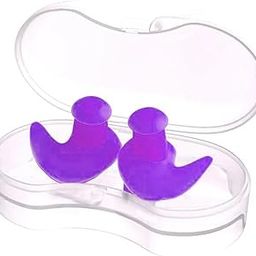 Earplugs for Swimming Bathing and Sleeping, Professional Reusable Silicone Swim Earplugs for Adult and children Swimmers, Watersports, Shower, Bathing, Scuba diving(S) 1 Pair (Purple)-picture-34