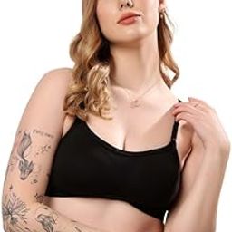 Women's Cotton Sports Bra for Women Solid Bra Wireless & Non Padded Full Coverage Soft Hold Straps Super Combed Cotton Elastane Stretch Full Coverage Slip-On Active Bra-image-6