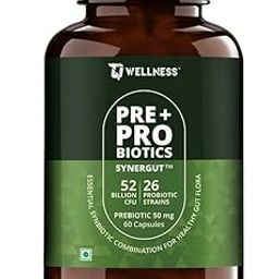 TQ Wellness Pre + Probiotics Supplement 52 Billion CFU Gut Health Supplements with Probiotic | Gut Cleanse with Prebiotics and Probiotics – 60 Capsules-image-58