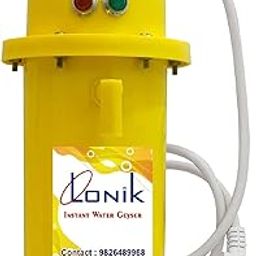 Lonik® freshwind 1L instant portable water heater geyser (WC-7090) for home, office, restaurant, labs, clinics, saloon, beauty parlor etc, just connect with water tap - 18 Month Guaranty (YELLOW)-image-18