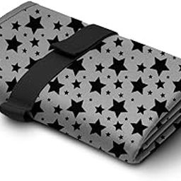 Toolik Baby Diaper Changing Pad, Extra Large (27.5 x 19.7 inch) Waterproof Mat for Stroller Walks or Diaper Bag, Fits Newborn and Toddler for Quick Change on The go (Black, 3D Stars)-picture-17