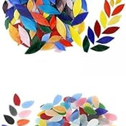 BNF®250x Mixed Colors Petal Mosaic Tiles Hand-Cut Stained Glass Art Decoration|Crafts | Glass & Mosaics | Glass & Mosaic Tiles|250 Pieces Mosaic Tiles-image-84