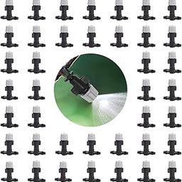 HASTHIP® 40pcs Sprinkler Heads Nozzle Tee Joints Garden Misting Watering Irrigation 7.5-8.6L/H-25