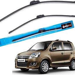 Wheelyfine Windshield Car Wiper Blades Frameless Water Repellant Scratch Proof Cleaning Wiper Blades Refills Suitable for Wagon-R (2010-2018) Dr 20"/Pa 16"-image-9