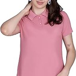 Women's Solid Polo T-Shirt with Button Placket_4025-GREY-S-image-15