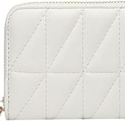 Women's Card Holder Embroidery Thread Coin Purse Short Wallet Zipper(White)…-59