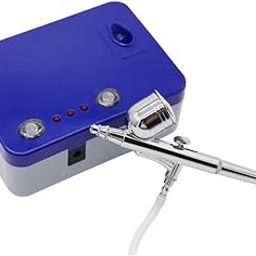 Swarn Airbrush Dual Action Makeup Kit Set Machine Cleaner Gun with Air Compressor for Makeup/Nail Art/Tattoo Art/Cake/Painting -Silver flair (TC-100K)-picture-10
