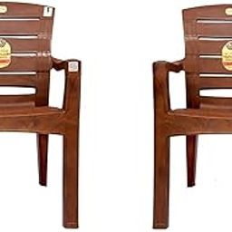 ANMOL Moulded Jaguar High Back Plastic Chair Strong Structure Build Chair for Home Brown(Weight Bearing Capacity 200kg) (Pack of 2) (Shree Ganesh Online Original Seller)-image-45