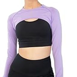 Full Sleeve Crop Top for Women | Moderate Coverage Crop Top for Gym | Workout Crop Top Activewear | Stretchable and Sweat Wicking Fabric-image-24