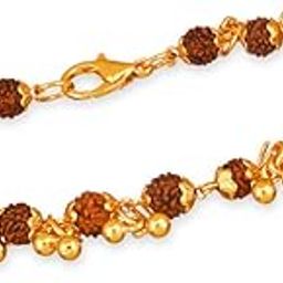 Gold Plated Elemental Rudraksha Bracelet for Women – 8 Inches Length-31