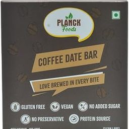 Planck Foods Vegan Coffee Date Bar- Pack of 12 Bars- Clean Label, No Refined Sugar, No Preservatives, Gluten Free, Dairy Free, No Palm Oil, Guilt Free-63