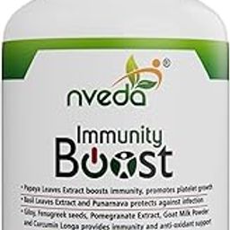 Nveda Immunity Booster with Papaya Leaves Extract, Giloy, Fenugreek seeds, Curcumin Longa for Immunity (60 Tablets)-10