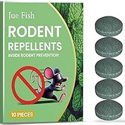 Mouse Repellent Rodent Repellent Peppermint Oil Mouse, Squirrel Deterrent for Indoor-Outdoor Garage, Mice Rat Poisoning Home, Natural Repellent Rodents for Car Rat Controller Pills 10pc-20