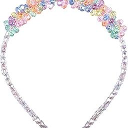 1 Pcs Multicolored Stones Flower Crystal Tiara And Pearls Fancy Hair Bands Stylish Headwear Handmade Hair Bands For Women Girls Children Kids And Teenagers-image-14