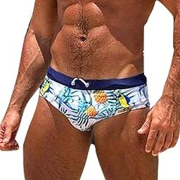 Sexy Mens Swimwear Low Waist Swimsuit Swim Surfing Boxer Shorts Bikini, white 2, L-image-38