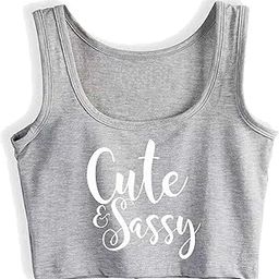 Cute Sassy Naughty Crop Top Hotwife Tank Tops Sleeveless Woman Girl-40