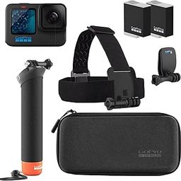 GoPro HERO11 Black Bundle Pack - Includes Extra Enduro Battery (2 Total), The Handler (Floating Hand Grip), Headstrap + Quick Clip, Digital Zoom, and Carrying Case-1