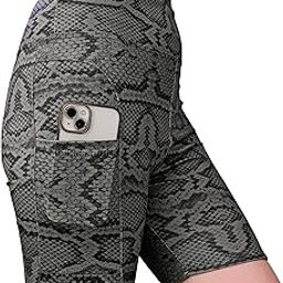 Women’s Polyester Stretchable Gym Shorts with Pockets High Waist Slim Fit Elastic Closure Type and Above Knee Length | Activewear Tights | Gym Fitness Pants | Shorts for Women-image-34