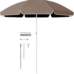 Bnf® Small Patio Umbrella 5.6ft Heavy Duty Portable Market Umbrella for Park Lawn Brown|Home & Garden|Yard, Garden & Outdoor Living|Garden Structures & Shade|Umbrellas-image-92