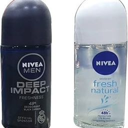 NIVEA MEN DEEP IMPACT FRESHNESS, FRESH NATURAL Deodorant Roll-on - For Men & Women (100 ml, Pack of 2)-25