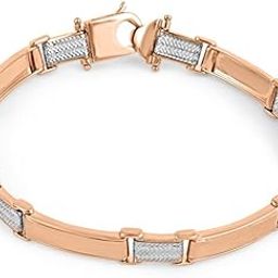 zavya 925 Sterling Silver Classic Rhodium & Rose Gold Plated Men's Bracelet | Gifts for Men and Boys | With Certificate of Authenticity and 925 Hallmark-picture-8