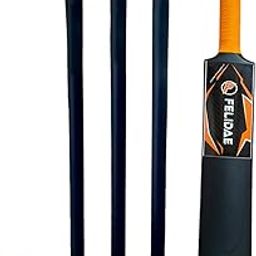 FELIDAE (Size – 3) PRO Kids Plastic Cricket Bat Kit (7 to 11 Years) 1 Tennis Ball / 1 Plastic Bat/Full Wicket Set for Kids (Orange)-image-11
