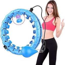 HENIRAG Hula Hoop with Adjustable Weights, Auto-Spinning Ball, Fitness Exercise Hoop for Adults and Kids-image-1