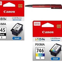 Canon PG 745 Small & CL 746 Small Ink Cartridge MG 2470 2570 2570S 2577S 2970 3070 3070S 3077 3077S MX 497 IP 2870 2870S 2872 with ITGLOBAL 3in1 Mobile Phone Stand, Stylus, Pen-1