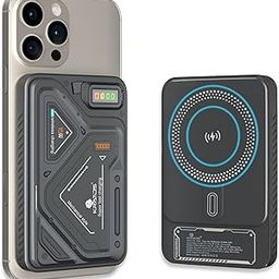 Kratos PB03 Stylish 10000mAH Magsafe Powerbank, 22.5w Wired & 18w Wireless Charging, Type C and Type A Dual Port Wireless Power Bank for iPhone & Samsung & Other Qi Enabled Phones with Led Indicator-17
