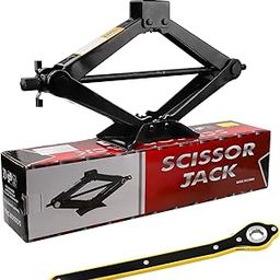 TARDY Jack Scissor Jack All Car jack Scissor Lift Automotive Exterior Parts Car Scissor Jack for All Car scissor Jack hatchback & Sedan (1 5 ton)-image-0