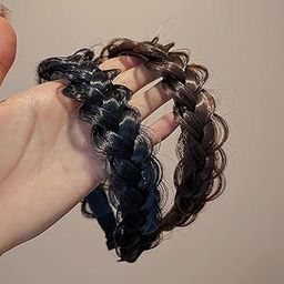 ™ Hair Braided Headband Hairband Handmade Braids Braid Chunky Hair Band for Women black brown | Cosmetics & Hair Care | Health & Beauty | Advertising-picture-4