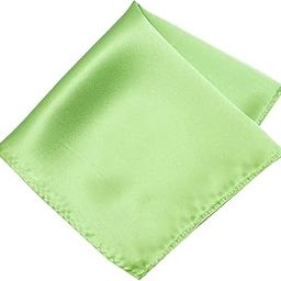 Style Along Mint Green Premium Mens Solid Micro Fiber Silk Satin Pocket Square Wedding Handkerchiefs-image-88