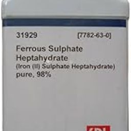 SRL Ferrous Sulphate Heptahydrate pure, 98% 500Gm, CAS7782-63-0, Molecular Formula : FeSO4.7H2O, Molecular Weight : 278.02, Storage : Room Temperature, Shelf Life : 60 Months for laboratory use only.-image-54