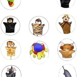 Wild Animals & Birds Hand Puppets - 10 pcs (Crocodile, Crow, Rat, Bear, Lion, Elephant, Turtle, Tiger, Fox, Monkey) | Perfect for Storytelling, Imaginative Play, Educational Learning & Role-Playing-2
