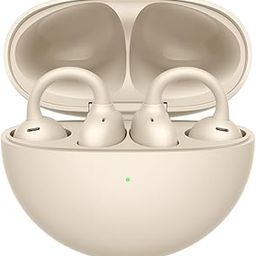 Huawei FreeClip, Innovative Clip Design, Intensive Open-Ear Listening Experience, AI Background Noise Cancellation for Calls, Super Long Battery Life, Android & iOS, Beige-11
