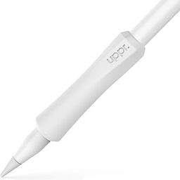 UPPERCASE NimbleGrip Premium Silicone Ergonomic Grip Holder, Compatible with Apple Pencil and Apple Pencil 2 (2 Pack, White)-17