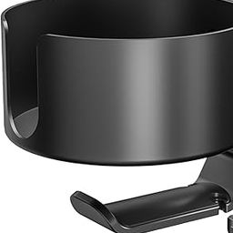 MERISHOPP Headphone Hanger for Desk No Spilling Desk Cup Holder for Office Workstations Black| Storage Rack | Wall Mounted Rack | Kitchen Organizer-picture-31