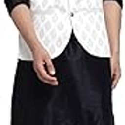 Men's Black Kurta Pyjama With Jacquard Nehru Jacket Set for Party.-picture-23