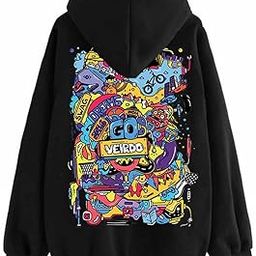 Cotton Fleece Regular Fit Full Sleeve Hooded Sweatshirt Front and Back Graphic Printed Jumper Hoodie for Men-picture-9