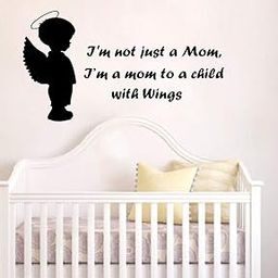 Angel Boy Black Large Wallsticker for Home Decorations (100 cm x 50 cm)-image-35