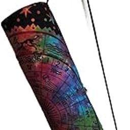 INDIAN CRAFT CASTLE Hamsa Hand Full-Zip Exercise Yoga Mat Carry Bag Gym Beach Pilates Carrier Bags Hippie Mandala Indian Cotton Bag (Zodiac Multi)-image-47