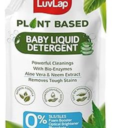 LuvLap Plant Based Baby Laundry Detergent, Refill pack- 1000ml, With Bio-Enzymes, Aloe Vera & Neem, Dermatologically Tested, Free From SLS/SLES, Phosphate & Bleach-6