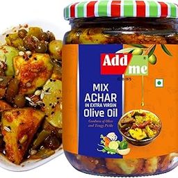 Add me Home Made Mixed Pickles in Olive oil 500gm in fresh Extra Virgin Mango Chilli Lemon Carrot ker Ginger karonda lasoda Fruit mix Achar pickle Glass Jar-image-24
