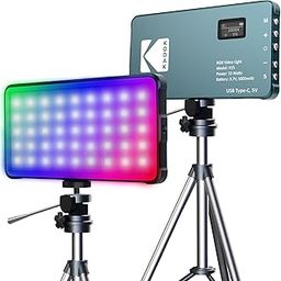 KODAK V15 RGB LED Video Light with Color Temperature 2800K-6800K for Shooting Video, Product Photography, Makeup Shoot and More|CRI 80 with Lumen of 1560| Battery 5000 mAh| Type-C Charging-3