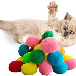 Kipenzi 20 Pcs Cat Toys Set - Soft Plush Balls for Kittens and Cats| Lightweight, Fuzzy, Quiet Toys Ideal for Indoor Play, Training, Exercise, Chasing, and Interactive Fun-18