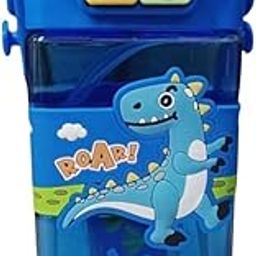 Cots and Cuddles 520ml Animal Design 2 Way Sipper Water Bottle for Kids – Leak-Proof, BPA-Free, School & Travel Friendly for Kids (Dino)-image-84